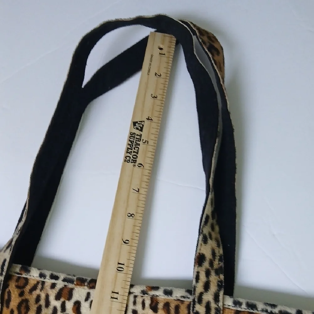 Vintage 80s Comeco Leopard Animal Print Bohemian Retro Everyday Tote Bag